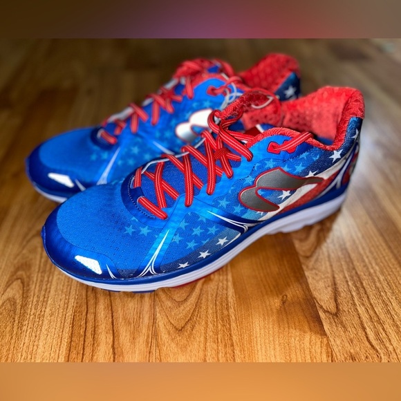 Newton TAPS Gatlin Brothers Special Edition Patriotic Running Shoes M12.5 - Picture 7 of 10